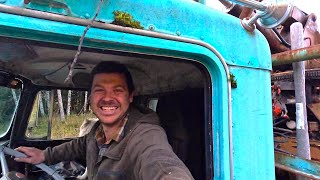 Logging with Sterling  Solo Day Fall Logging Yarding Limbing  1964 Kenworth Log Truck Load [upl. by Reinaldos]