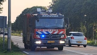 Brandweer Amstelveen TS135131 met P1 naar een woningbrand in AmsterdamZuidoost [upl. by Flss]