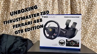 Thrustmaster T80 Ferrari 488 GTB Edition  Unboxing  Steering Wheel amp Pedals  PS4 PS5 amp PC [upl. by Ttereve]