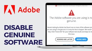 How To Disable Adobe Genuine Software Integrity Service Alert [upl. by Eeruhs]