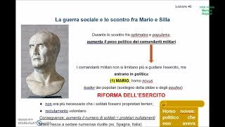 Storia Romana  La guerra sociale e lo scontro fra Mario e Silla [upl. by Nolyat223]