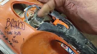 Stihl TS410 kill switch access STOP cutting the wires [upl. by Schofield]