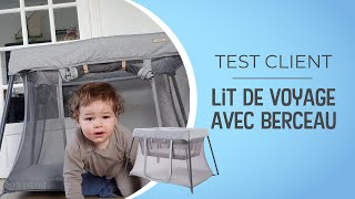 LE LIT DE VOYAGE AVEC BERCEAU MIX amp MATCH GRIS NOUKIES [upl. by Akili]