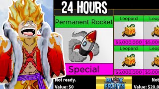 Trading PERMANENT ROCKET for 24 Hours in Blox Fruits [upl. by Latton]