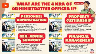 KRAs of Administrative Officer II  Duties and Responsibilities [upl. by Wandie30]