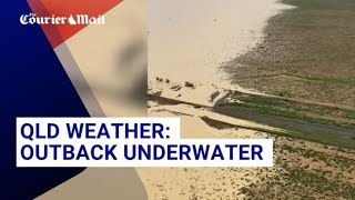 Outback Queensland under water bracing for severe flooding [upl. by Yalhsa]