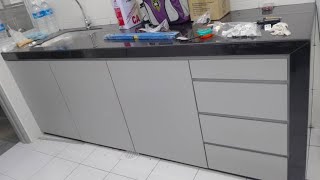 pasang kabinet dapur di pangsapuri Selangorku Sena sungai long [upl. by Ahtis]