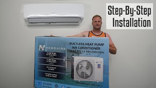 Ductless Mini Split Installation  DIY guide  StepbyStep [upl. by Neumeyer]