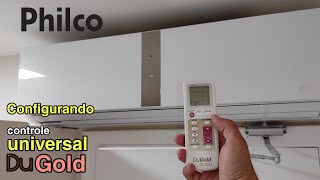 Como configurar o controle universal DuGold ar split Philco PH30000FM5 [upl. by Denby]