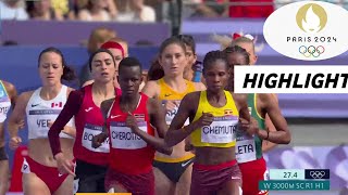 Athletics Olympic 2024 Womens 3000m Steeplechase Heats Highlights 2024  India chodhary [upl. by Vassili844]