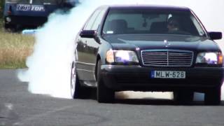 Mercedes S 600 V12 Biturbo 0270kmh acceleration and burnout  KO 860 [upl. by Htebesile]