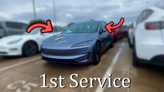 First Service on My New Tesla Review  2024 Tesla Model 3 Performance [upl. by Ayhdiv]