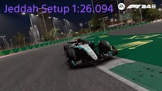 F1 24 Jeddah Hotlap  Setup  126094 [upl. by Ritz]