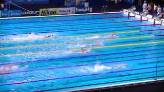 4x200 Freestyle Relay Men Final BCN 2013 USA Gold Medal Incredible SUN Yang split 14316 [upl. by Ssirk]