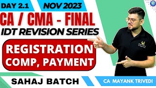 21 GST Registration Composition amp Payment of Tax Marathon Revision Nov 2023  with QampA  Revision [upl. by Sarkaria]