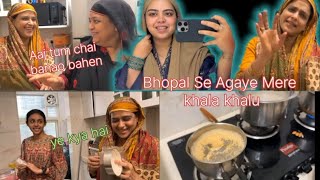 Saba ke khana khala khalu Aa gaye Bhopal se 🥰 Saba Ne Khala ke Hath Ki Chai Peene😋 ki Farmaish ki [upl. by Onitnerolf78]