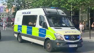 HIGHLOWS MET Police Protected Carrier responding through Trafalgar Square [upl. by Jovitta]