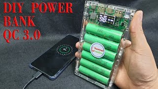 Build a Power Bank Quick Charge 30 from Old Laptop Battery [upl. by Oakleil]