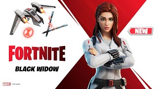 NEW BLACK WIDOW SNOW SUIT SKIN GAMEPLAY FORTNITE CHAPTER 2 SEASON 4 SET02 SET SHOWCASE [upl. by Cavallaro822]