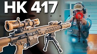 HK417 DMR 가스건 서바이벌 저격수 게임 플레이 비비탄총으로 지정사수소총 가능 [upl. by Oirad]