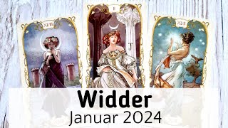 WIDDER  Januar 2024 • Innere Einkehr amp Heilung • Eine Überraschung Tarot [upl. by Suedaht]