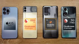 Apple A15 Bionic vs SNAPDRAGON 888 MediaTek DIMENSITY 1200 y Snapdragon 778 🔥 ¿MEJOR PROCESADOR [upl. by Witcher]