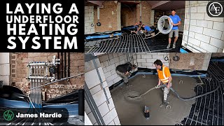 LAYING A UNDERFLOOR HEATING SYSTEM [upl. by Chobot314]