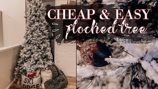 HOW TO PERMANENTLY FLOCK YOUR OWN TREE  DIY FLOCKED TREE  CHRISTMAS 2019 [upl. by Onil]