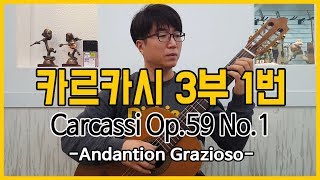 Matteo Carcassi Op 59 No 1 카르카시 3부 순서적 연습곡 1번 Andantino Grazioso [upl. by Lindgren128]