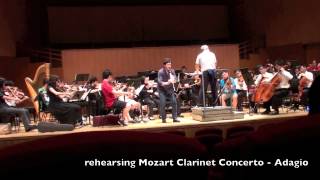 Adagio  Mozart Clarinet Concerto  rehearsal  Lorenzo Iosco Cl Solo  Pro Arte Orchestra Hong Kong [upl. by Goldarina]