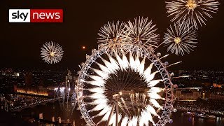 London welcomes in 2019 with stunning fireworks display [upl. by Atiuqcaj]