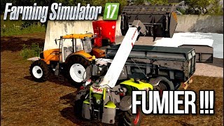 CHARGEMENT ET TRANSPORT DE FUMIER  💩 100 CLAAS et 100 VUE INTÉRIEURE  Farming simulator 17 [upl. by Reeba]