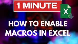 How to enable MACROS in Excel [upl. by Publea886]