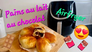 Pains au lait au chocolat à lAirfryer [upl. by Bahe]