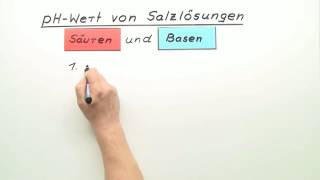 PHWERT VON SALZLÖSUNGEN  Chemie  Anorganische Verbindungen – Eigenschaften und Reaktionen [upl. by Havot]