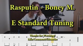 Rasputin  Boney M Bass Cover With Tabs [upl. by Nylekcaj980]