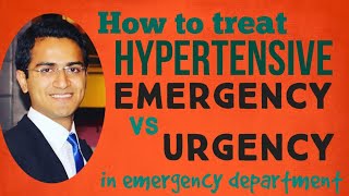 HYPERTENSIVE CRISES EMERGENCY AND URGENCY TREATMENT HYPERTENSIVE EMERGENCY MANAGEMENT ALOGRITHAM [upl. by Marpet]