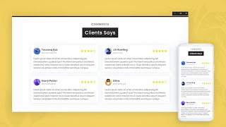 Responsive Customer Reviews on Website Only Using HTML and CSS [upl. by Torrence]