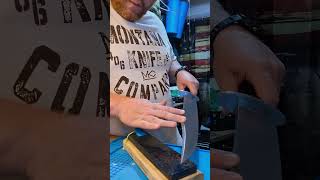 Cold Steel Natchez Bowie Sharpening [upl. by Greenebaum579]