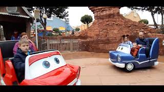 Cars Quatre Roues Rallye Cars Race Rally  On Ride  Disneyland Paris HD [upl. by Ainoloppa]