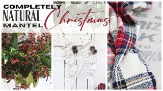 Natural Christmas Decor  Christmas Mantel Idea  Natural Greens Garland  DIY Christmas Garland [upl. by Letsyrc]