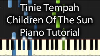 Tinie Tempah  Children Of The Sun Tutorial How To Play On Piano feat John Martin [upl. by Croom]