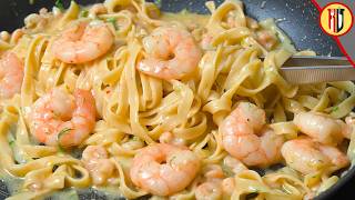 The Best Shrimp Pasta with Garlic amp Parmesan [upl. by Yunick]