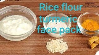 Rice Flour Turmeric Face Pack For ClearBright and Acne Free SkinBeing beauteous with Aditi [upl. by Gaynor]