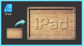 iPad🌈AFFINITY Designer 2｜平面画像からテキストが浮き出た木製プレートの作成方法 [upl. by Hew]