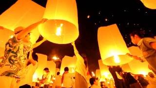 Floating Lanterns412 Accident of Yee Peng lantern festival [upl. by Clancy]