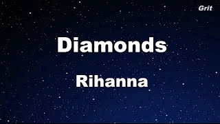 Diamonds  Rihanna Karaoke 【No Guide Melody】 Instrumental [upl. by Adnilemreh]