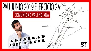 PAU JUNIO 2019 Valencia 2A 👍🏻😊 AFINIDAD en la Selectividad de dibujo técnico resueltos [upl. by Spitzer926]