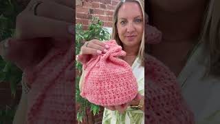 Crochet Drawstring Bag Pattern crochet crochetbag [upl. by Stephan525]