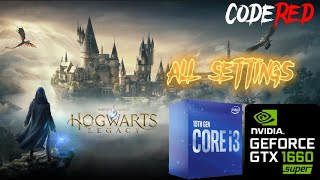 Hogwarts Legacy  i3 10100F  Nvidia GTX 1660 Super  16GB RAM  All Settings FPS Test [upl. by Oicnerual109]